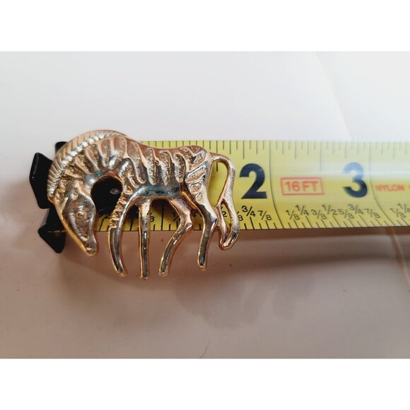 Vintage Zebra Brooch 1970s Zebra Pin Collectible Textured Cute Zebra Brooch - Picture 4 of 4